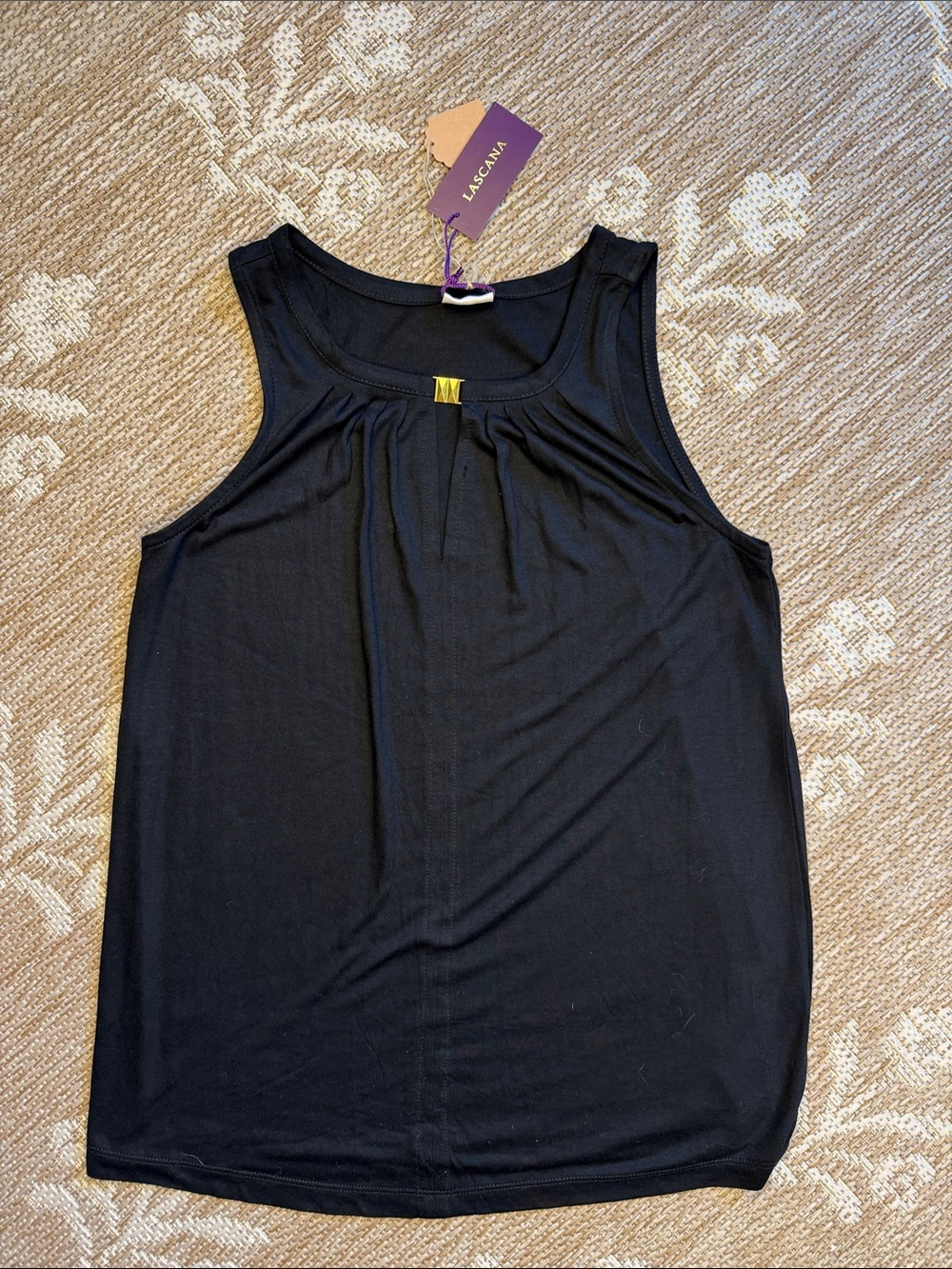 NWT Lascana Black Sleeveless Scoop Neck Tank Top